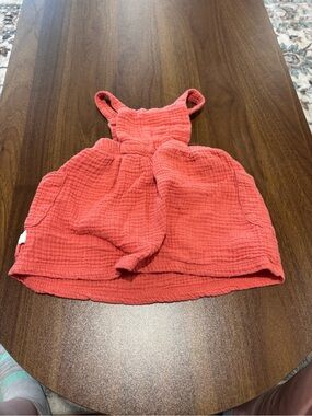 What Is Soft Raspberry Color Rabbit + Bear | Dresses | Raspberry Textured Cotton Pinafore Dress With ...